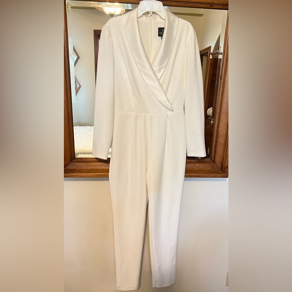 Adrianna Papell White Jumpsuit